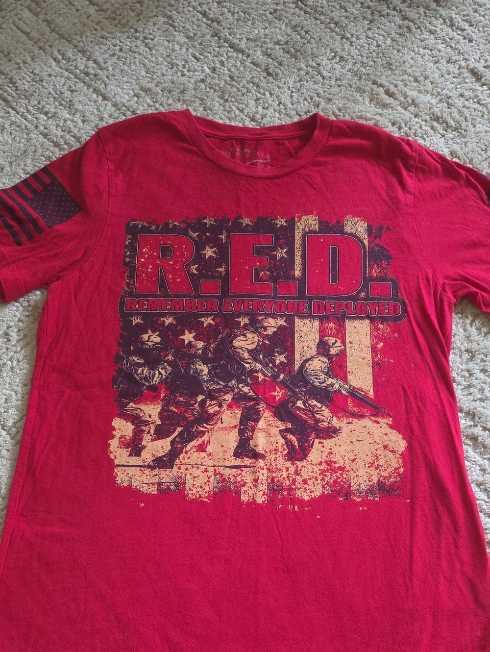 Grunt Style Men's Red Graphic R.E.D. Short Sleeve Tee